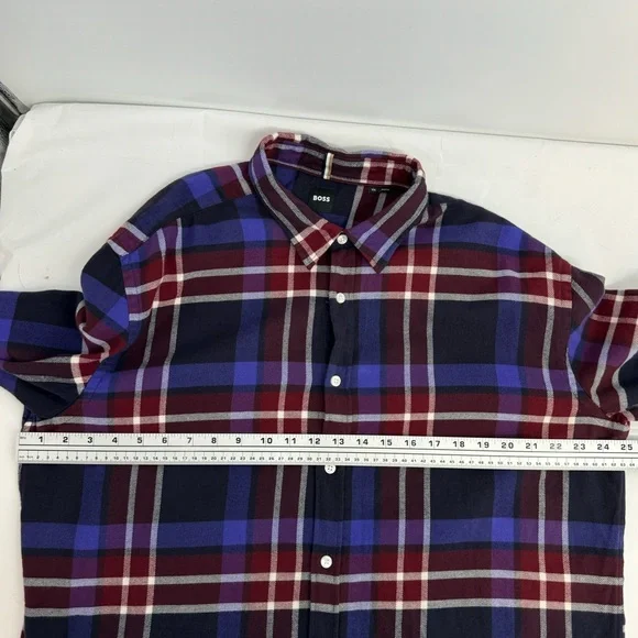 NWT Boss Liam Kent Men's XXL Regular Fit Plaid Shirt New